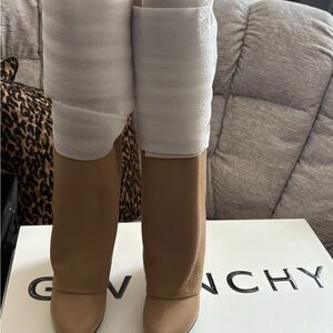 Givenchy Tan Heeled Boots Elegant Designer Footwear
